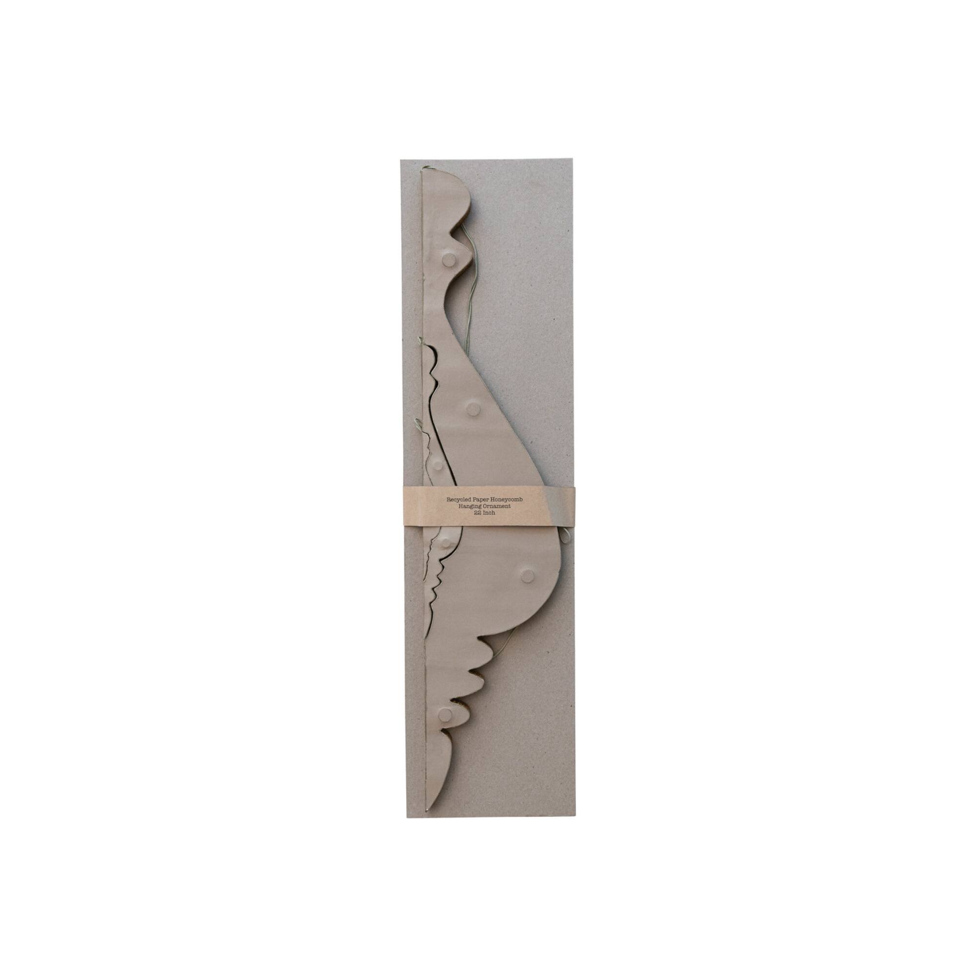 Hello Honey® Gray Honeycomb Finial Paper Ornament Set